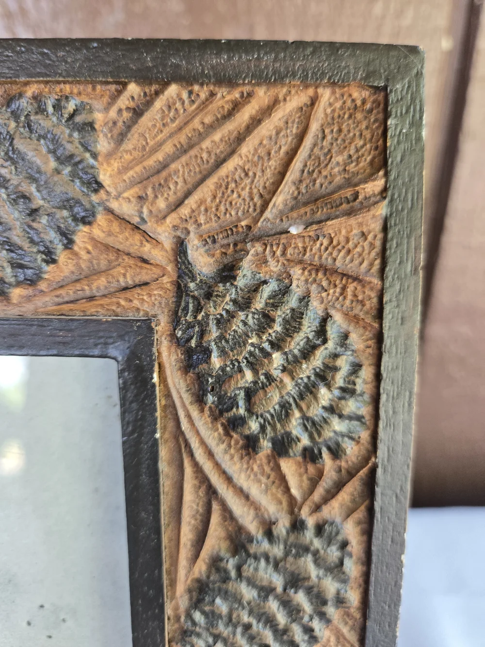 Pinecone Embossed Accent Wood Picture Frame